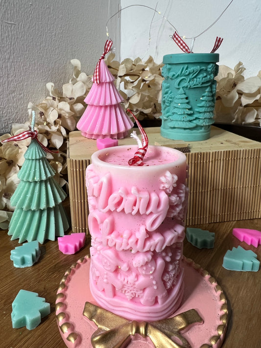 Candy pink Candle✨💚💖